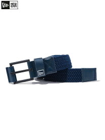 【正規取扱店】NEW ERA WEAVE BELT navy ニューエラ ストレッチ ウィーブ ベルト 編み込み ネイビー（NE3749）