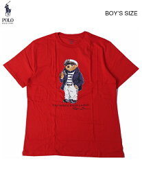 送料無料【ボーイズサイズ】 POLO Ralph Lauren ポロ ラルフローレン キャプテン ベアー 半袖 Tシャツ レッド BOYS CAPTAIN BEAR CREWNECK S/S Tee red