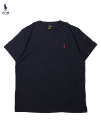 【US買い付け正規品】POLO Ralph Lauren ポロ ラルフローレン ポニー ワンポイント刺繍ロゴ Tシャツ インク ダークネイビー PONY ONE POINT LOGO S/S Tee ink (navy/red)