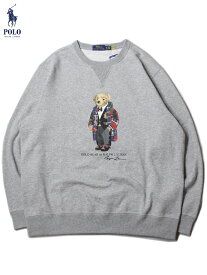 【インポート】POLO Ralph Lauren COAT BEAR CREW-NECK SWEAT gray ポロ ラルフローレン ベアー クルーネックスウェット グレー