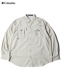 【正規取扱店】Columbia BAHAMA II LONG SLEEVE SHIRT fossil コロンビア バハマ ロングスリーブ シャツ ベージュ カーキ