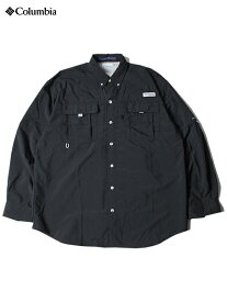 【正規取扱店】Columbia BAHAMA II LONG SLEEVE SHIRT black コロンビア バハマ ロングスリーブ シャツ サイプレス ブラック