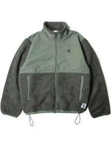 game clothing ORIGINAL Mr.G LOGO BOA FLEECE JACKET olive Q[N[WO ~X^[G S {A t[X WPbg I[u