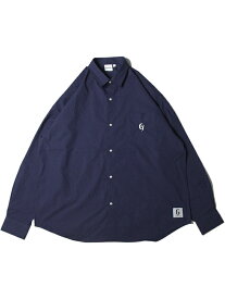 game clothing ORIGINAL "Mr.G" LOGO LOOSE FIT LONG SLEEVE SHIRT navy ゲームクロージング オリジナル ミスタージー ロゴ ルーズフィット ロングスリーブ シャツ ネイビー