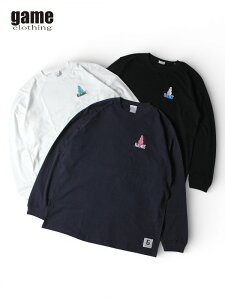 game clothing ORIGINAL SNOW BOWY LOGO LONG SLEEVE TEE black / navy / white�Q�[���N���[�W���O ���S �I���W�i�� �����O�X���[�u T�V���c �u���b�N �l�C�r�[ �z���C�g