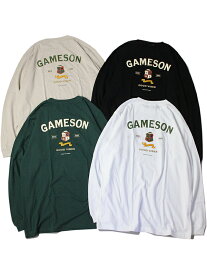 "GAMESON" game clothing ORIGINAL LONG SLEEVE TEE SHIRTS white/black/ivy green/sand beige ゲームクロージング ロングスリーブ Tシャツ ロンTEE 長袖 ホワイト/ブラック/グリーン/サンド ベージュ