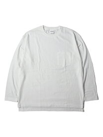 BIG SILHOUETTE POCKET LONG SLEEVE Tee white ビッグシルエット オーバーサイズ ポケット 長袖Tシャツ ホワイト