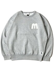 game clothing ORIGINAL "M" PATCH CREW NECK SWEAT gray ゲームクロージング ヘビーウェイト クルーネック スウェット グレー