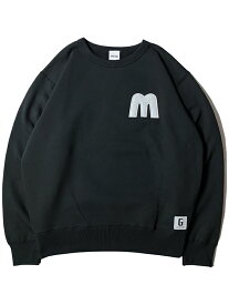 game clothing ORIGINAL "M" PATCH CREW NECK SWEAT black ゲームクロージング ヘビーウェイト クルーネック スウェット ブラック