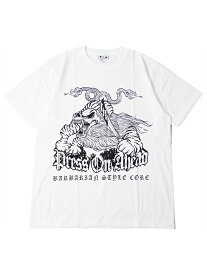PRESS ON AHEAD "BARBARIAN STYLE CORE" TEE white Tシャツ ホワイト
