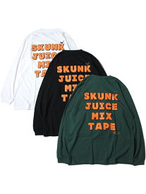 HEJIRUMAJIRU "SKUNK JUICE MIX TAPE vol.1" LONG SLEEVE TEE SHIRTS ivy green/black/white へジルマジル ロングスリーブ Tシャツ ロンTEE 長袖 グリーン/ブラック/ホワイト