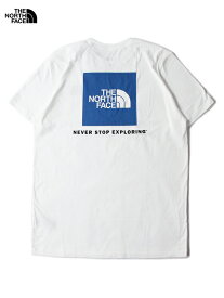 【インポート】THE NORTH FACE S/S BOX NSE Tee white x banff blue 50u ザ ノースフェイス バックプリント ボックス ロゴ Tシャツ ホワイトxブルー