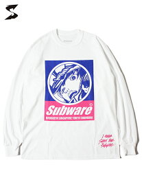 【正規取扱店】SUBWARE STASH x JAHAN LOH LONG SLEEVE TEE SHIRTS white サブウェア スタッシュ ジャハン ロー コラボ ロングスリーブ Tシャツ ロンT ホワイト