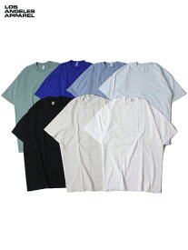 【USモデル】Los Angeles Apparel 6.5oz GARMENT DYE CREW NECK SHORT SLEEVE S/S TEE ロサンゼルスアパレル 6.5オンス クルーネック プレーン 無地 半袖 後染め Tシャツ