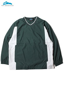 【インポート】TRI-MOUNTAIN 2550 Warrior Windproof V-Neck Pullover forest green x white トライマウンテン Vネック プルオーバー ウィンドシャツ フォレストグリーン