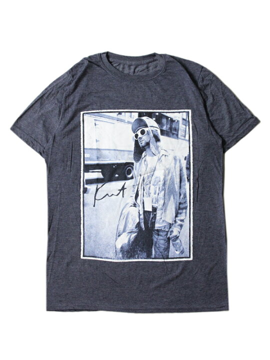 楽天市場】【インポート】KURT COBAIN STANDING BY BUS Tee heather 