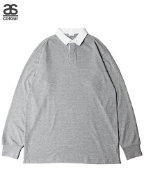 【インポート】AS COLOUR MENS RUGBY JERSEY LONGSLEEVE RUGGER SHIRT athletic heather gray エーエス カラー メンズ ラグビー ジャージ ラガー 長袖シャツ ヘザー グレー アズカラー