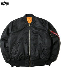 【インポート正規品 】ALPHA INDUSTRIES MA-1 FLIGHT JACKET black アルファ インダストリーズ エムエーワン フライト ジャケット ブラック