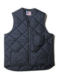 【インポート】SNAP'N'WEAR QUILTED NYLON VEST WITH KIDNEY FLAP navy スナップンウェア キルティングナイロン ベスト ネイビー