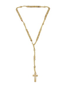 �y���[���֑Ή����i�z�y�C���|�[�g�z�E�b�h�N���X���U���I �l�b�N���X �\���� �x�[�W�� WOOD ROSARY ROSARIO beige