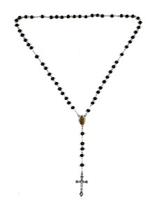 y[֑ΉizyMEXICOtizP[Xt UI r[Y ubN \  CROSS CHAIN ROSARY ROSARIO black