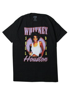 �y�C���|�[�g�zWHITNEY HOUSTON Soul Diva Lightweight Tee black �z�C�b�g�j�[�q���[�X�g�� �v�����g T�V���c �u���b�N American Classics