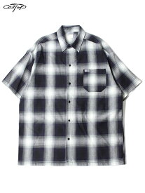 【インポート】Cal Top OMBRE CHECK SHORT SLEEVE SHIRTS navy x ivory キャルトップ オンブレチェック ショートスリーブシャツ ネイビー x アイボリー