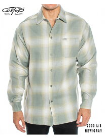 【インポート】Cal Top OMBRE CHECK LONG SLEEVE SHIRT new gray キャルトップ オンブレ チェック ロングスリーブ シャツ ニュー グレー