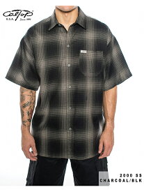【インポート】Cal Top OMBRE CHECK SHORT SLEEVE SHIRT charcoal/black キャルトップ オンブレ チェック ショートスリーブ シャツ 半袖 チャコール/ブラック