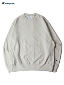 【USモデル】 Champion 12oz REVERSE WEAVE CREW NECK SWEAT sand チャンピオン 12 オンス リバースウィーブ ヘビーウェイト クルーネック スウェット トレーナー 目無し 裏起毛 サンドベージュ