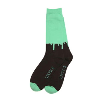 LIXTICKDRIPSOCKS2PACK-HI(5TH)mint/brown.orange/darkgrayリックスティックドリップソックスロング2足組23-28cm