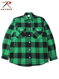 【インポート】ROTHCO ロスコ ネルシャツ ブロックチェック フランネルシャツ グリーン/ブラック EXTRA HEAVY WEIGHT FLANNEL SHIRT green/black