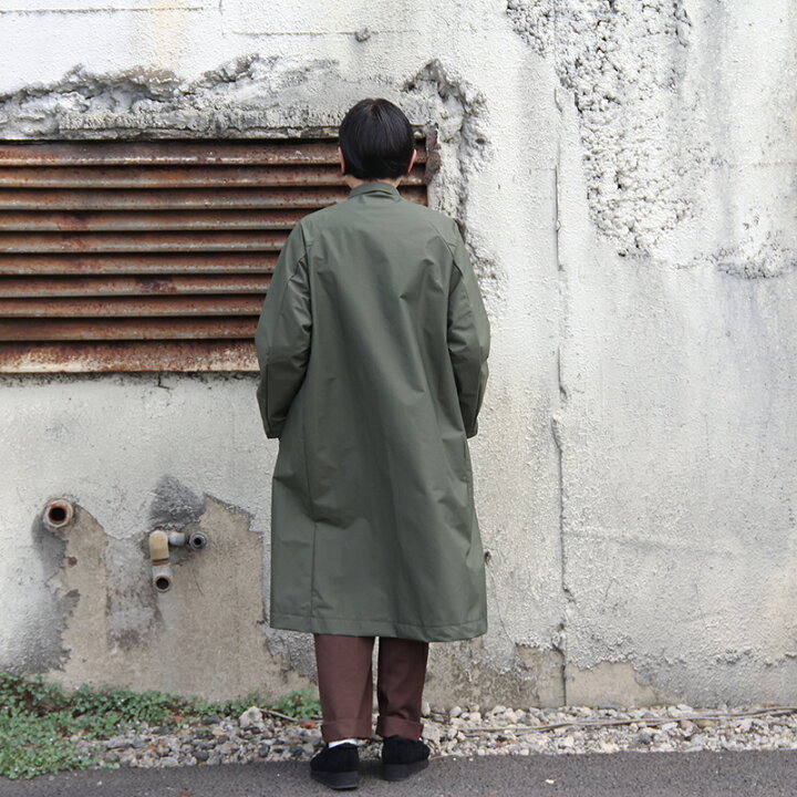 楽天市場 Powderhorn Mountaineering P H M Long Coat Olive ロングコート レインコート オリーブグリーン パウダーホーン マウンテニアリング Game Clothing