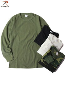 【インポート】ROTHCO THERMAL LONG SLEEVE T-SHIRTS 4color natural/olive/black/woodland camo ロスコ サーマル ロングスリーブ Tシャツ 全4色 ナチュラル/オリーブ/ブラック/ウッドランドカモ