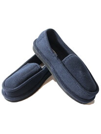 【インポート】BRIGHT HOUSE SHOES CORDUROY navy ブライト ハウスシューズ コーデュロイ 紺色 ネイビー ルームシューズ