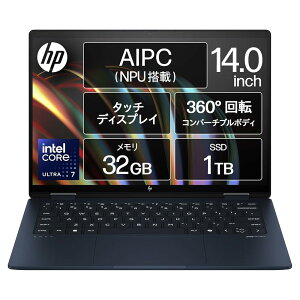HP Envy x360 14-fc 9W671PA-AAAA Core Ultra 7 32GB 1TB SSD 14^ 2.8K OLED 2-in-1 m[gPC u[bCopilot