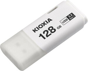 128GB USB������ USB3.2 Gen1 KIOXIA �L�I�N�V�A TransMemory U301 �L���b�v�� �z���C�g �C�O���e�[�� LU301W128GG4