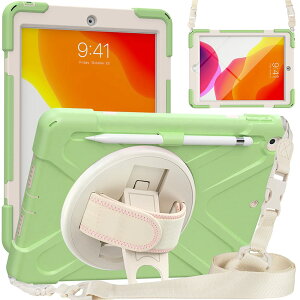 ZenRich iPad 9/8/7 P[X ϏՌ یtBt/y[/360°]X^h nhXgbv/V_[Xgbv SʕیJo[ ipad 9/8/7 10.2C` 