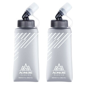TRIWONDER TPU ܂肽  {g EH[^[{g X|[c{g jO }\ TCNO oR nCh[V \tg{g Soft Water Bottle (O[ 250ml - 2)