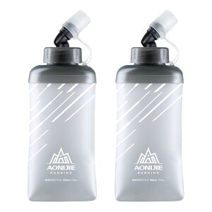 TRIWONDER TPU ܂肽  {g EH[^[{g X|[c{g jO }\ TCNO oR nCh[V \tg{g Soft Water Bottle (O[ 500ml - 2)