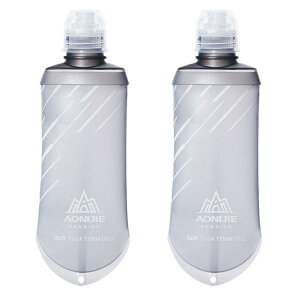 TRIWONDER TPU ܂肽  {g EH[^[{g X|[c{g jO }\ TCNO oR nCh[V \tg{g Soft Water Bottle (O[ 170ml - 2)