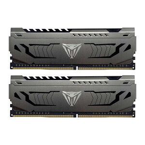 Patriot Viper Steel DDR4 3600MHz PC4-28800 32GB (16GB x 2��) �A���~�j�E�����q�[�g�V���N �f�X�N�p������ PVS432G360C8K