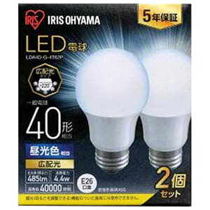 �yE26�z�A�C���X�I�[���} LED�d�� 40W�`���� �����F �������a26mm �L�z�� 2�p�b�N �����Ή� LDA4D-G-4T62P
