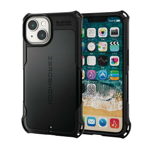 �G���R�� i Phone 14 / 13 �P�[�X �J�o�[ �ϏՌ� �Ռ��z�� ZEROSHOCK �l�p�_���p�[/�n�j�J���\��/�_�u�����C���[�\�� �y�Ռ��z���t�B�����t���z �X�g���b�v�z�[���t�� �u���b�N PM-A22AZEROBK