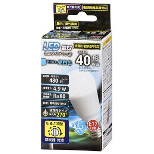 OHM LED�d�� �~�j�N���v�g���` E17 �����F LDA5N-G-E17/D G11 06-1878