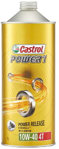 Castrol(�J�X�g���[��) �G���W���I�C�� POWER1 4T 10W-40 MA2 1L ��֎�4�T�C�N���G���W���p ����������