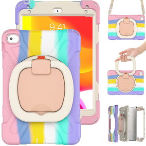 iPad Mini 5/Mini 4�P�[�X iPad 7.9�C���` Mini ��5/4���� �J�o�[ �ϏՌ� ��� 360�x��]�X�^���h �n���h���t�� ���F ���킢�� �A�C�p�b�h mini5 mini4 �P�[�X �y���V�����[ ������t�� ���|�� �΂ߊ|�� ��