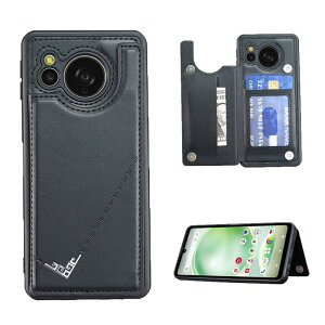 �ySuumii�z �蒠�^ SHARP AQUOS sense8 | SH-54D SHG11 SH-M26�p �w�� �蒠 �J�[�h�P�[�X �������[�h�t �w�ʃJ�o�[�A�N�I�X �Z���X8(�u���b�N) �X�}�z�P�[�X �T�C�h�}�O�l�b�g �J�[�h���[ ���u���@�\ PU���U