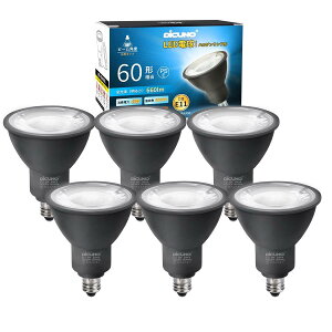 DiCUNO E11���� LED�d�� �X�|�b�g���C�g �����F 6W 60W�`���� 5000K 660lm LED�X�|�b�g���C�g �����Ή� �L�p�^�C�v AC100V �񒲌� PSE�F�؍ς� 6�� �u���b�N