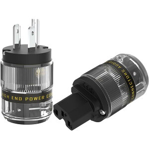 Preffair �I�[�f�B�I�p�d���v���O�^�J 3�s�� �d���R�l�N�^ 15A/ 125V 10A/ 250V ����d���v���O 5-18MM���C���[�K�p�I�[�f�B�I�p�p���[�v���O IEC320C13�R�l�N�^�[ �y�A�n�C�G���h �I�[�f�B�I�O���[�h AC